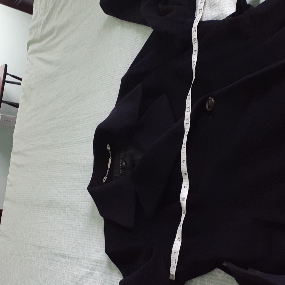 Escada Elements Navy Wool Coat - Picture 3 of 8